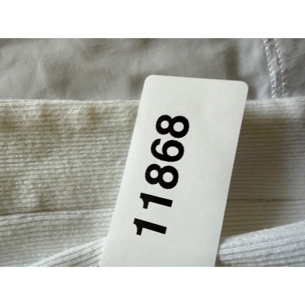 Fleur du Mal Fromt Snap Midi Dress Women Small White Ribbed Cotton Adjustable - Picture 15 of 15
